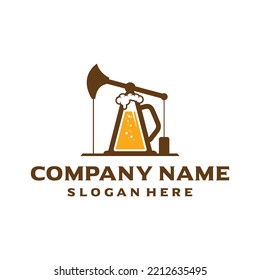 Oil company and beer logo design