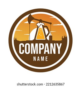 Oil company and beer logo design