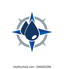 Oil Compass Logo Icon Design
