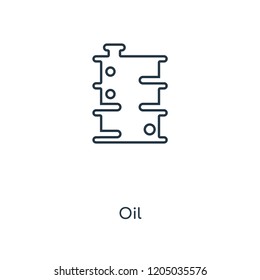 Oil concept line icon. Linear Oil concept outline symbol design. This simple element illustration can be used for web and mobile UI/UX.