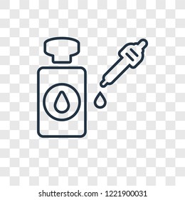 Oil concept vector linear icon isolated on transparent background, Oil concept transparency concept in outline style