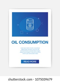 OIL CONSUMPTION ICON INFOGRAPHIC