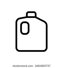 Ícone de linha vetorial do frasco do recipiente de óleo