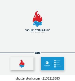 oil control flame energy logo design