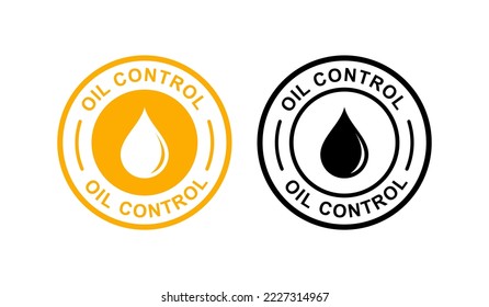 Oil control logo badge design. Suitable for information and product label