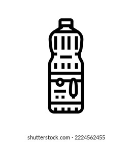 oil corn line icon vector. oil corn sign. isolated contour symbol black illustration