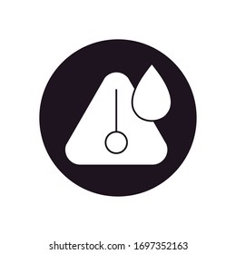 Ölunfall-Konzept, Öltropfen-Symbol auf weißem Hintergrund, Silhouette-Stil, Vektorillustration-Illustration