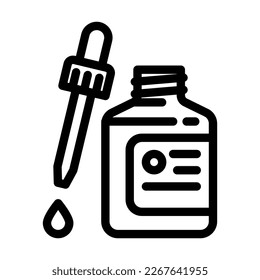 oil cream product line icon vector. oil cream product sign. isolated contour symbol black illustration