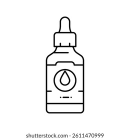 oil cream product line icon vector. oil cream product sign. isolated contour symbol black illustration