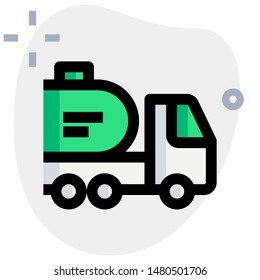 Oil delivery tanker truck isolated on a white background