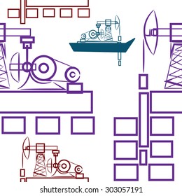 oil derrick, background abstract seamless