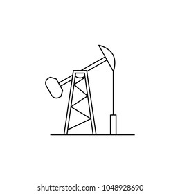 oil derrick icon. Element of Arab culture icon for mobile concept and web apps. Thin line  icon for website design and development, app development. Premium icon on white background