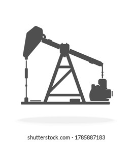 Icono de Derrick de aceite o Ilustración vectorial de logotipo