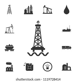 Oil Derrick Icon Simple Element Illustration Stock Vector (Royalty Free ...