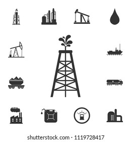 Oil derrick icon. Simple element illustration. Oil derrick symbol design from Petrol collection set. Can be used for web and mobile on white background