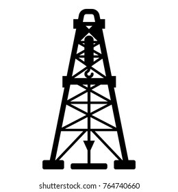 Oil derrick icon. Simple illustration of oil derrick vector icon for web