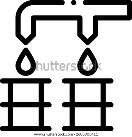 oil derrick icon. Thin Linear Style Design Isolated On White Background