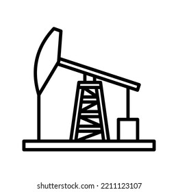 Oil Derrick Icon. Vector Illustration