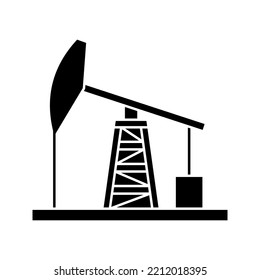 Oil Derrick Icon. Vector Illustration