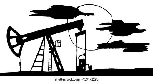 Oil derrick industrial machine