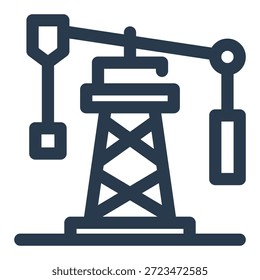 Oil Derrick from Kuwait Vector Icon