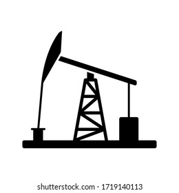 Oil Derrick. Well Pump. Icon Editable. Vector Illustration