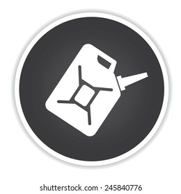 Oil design on black button background,clean vector
