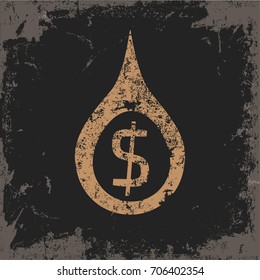 Oil design on grunge background,vector