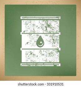 
Oil design on old paper background, vector
