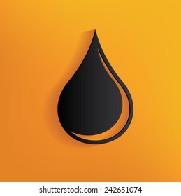 Oil design on yellow background,clean vector