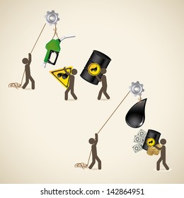 oil design over beige background vector illustration