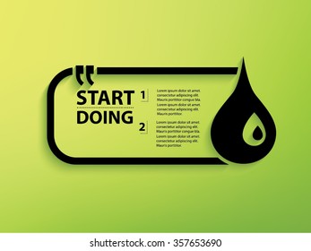 Oil Design and text box,vector