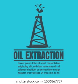 Oil Development and Extraction Flyer. World Petrol Production Background.  Symbol, Icon and Badge. Simple Vector illustration.