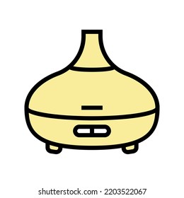 vector de icono de color de perfume del difusor de aceite. señal de perfume del difusor de aceite. ilustración de símbolo aislado