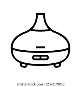 vector de icono de la línea de perfume del difusor de aceite. señal de perfume del difusor de aceite. símbolo de contorno aislado ilustración negra