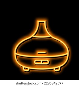 oil diffuser perfume neon light sign vector. oil diffuser perfume illustration