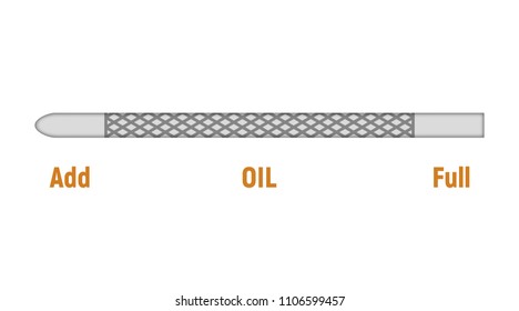 Oil dipstick. Level measurement. Vector illustration Transport industry