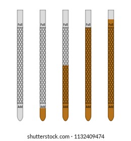 Oil dipstick. Vector illustration. Transport industry. Set of tools