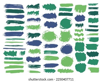 Oil dirty daub vector bundle. Hand drawn inkblot streak decorative elements. Smear paintbrush sale banner imprint batch. Daub watercolor spots drawing.
