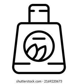 Oil dispenser bottle icon outline vector. Coco cream. Natural product