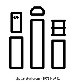 Oil, Dollar And Gold Chart Concept Icon. Editable Bold Outline Design. Vector Illustration.