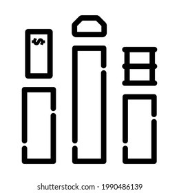 Oil, Dollar And Gold Chart Concept Icon. Bold outline design with editable stroke width. Vector Illustration.