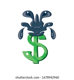 oil with dollar symbol in white background vector illustration design