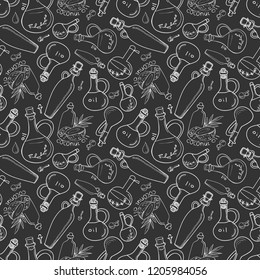 oil, Doodle, seamless pattern.