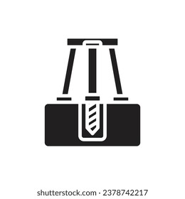 Oil Drill Filled Icon Vector Illustration