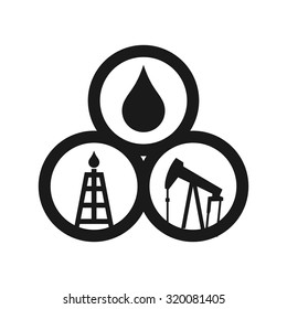 oil drilling icon and logo