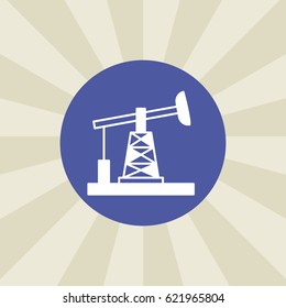 Oil Drilling Icon. Sign Design. Background