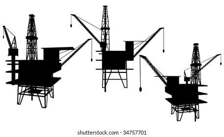 Oil Drilling Platform Vector 01