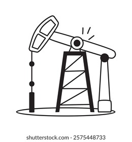 Oil drilling rig illustrating fossil fuel extraction