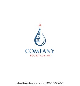 Oil Drilling Rig Logo Template. Oil Logo. Drill Of Oil Logo Template.